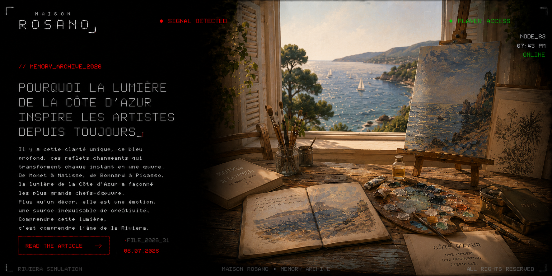 Pourquoi la lumière de la Côte d’Azur inspire les artistes depuis toujours